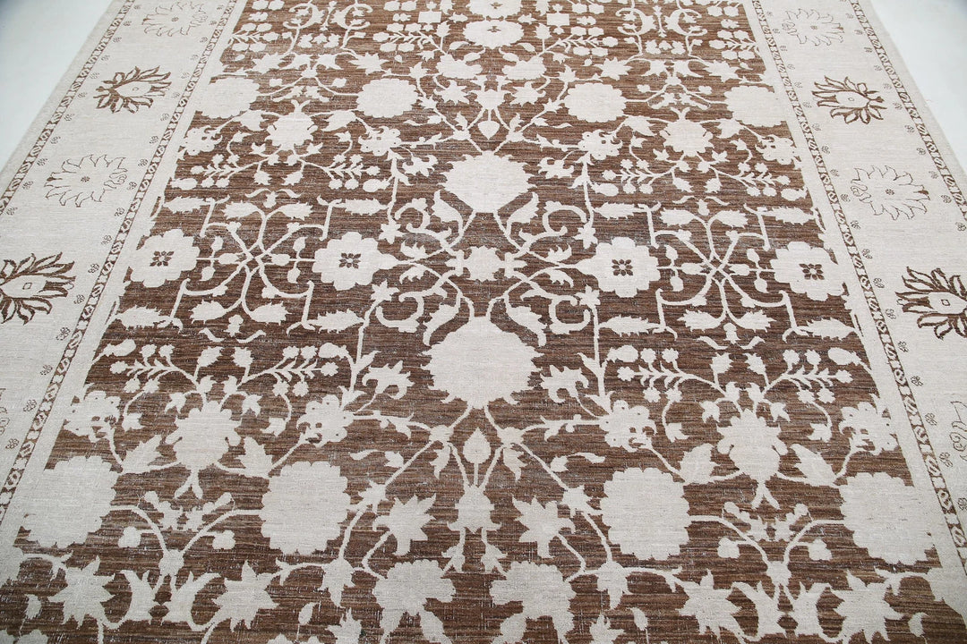 Afghan Serenity Rug 8' 11" x 11' 8" Hand-Knotted | No. AT30692