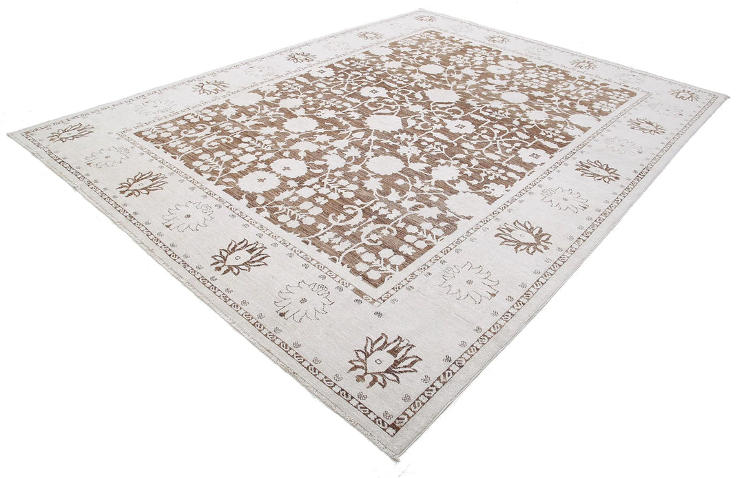 Afghan Serenity Rug 8' 11" x 11' 8" Hand-Knotted | No. AT30692