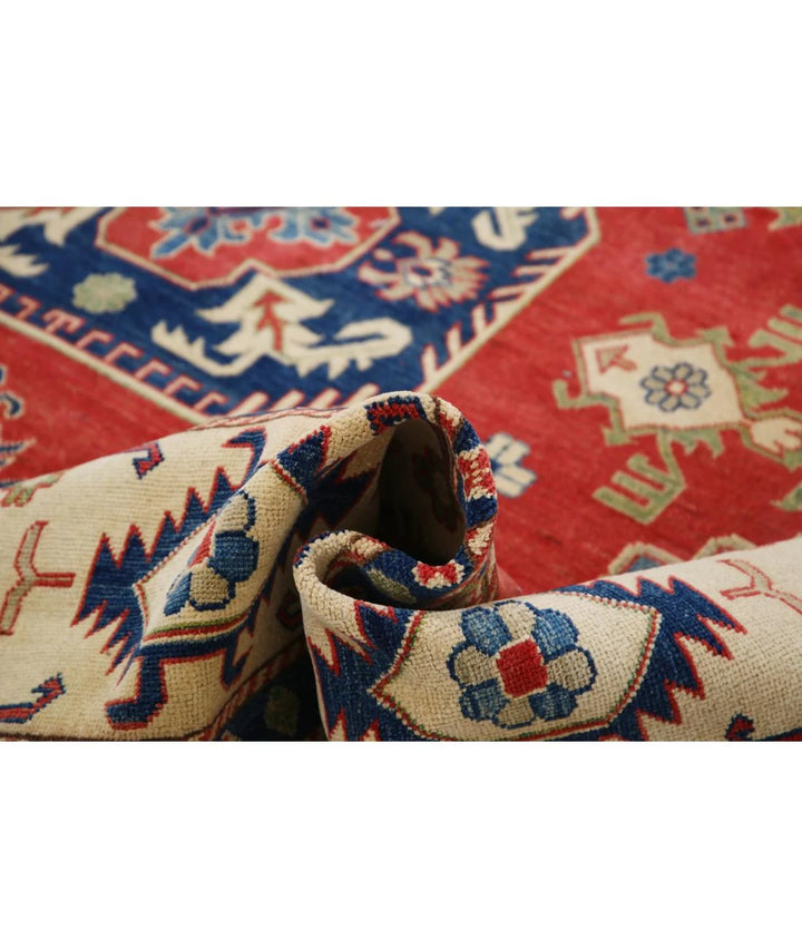 Afghan Kazak Rug 9' 11" x 13' 7" Hand-Knotted | No. AT30694