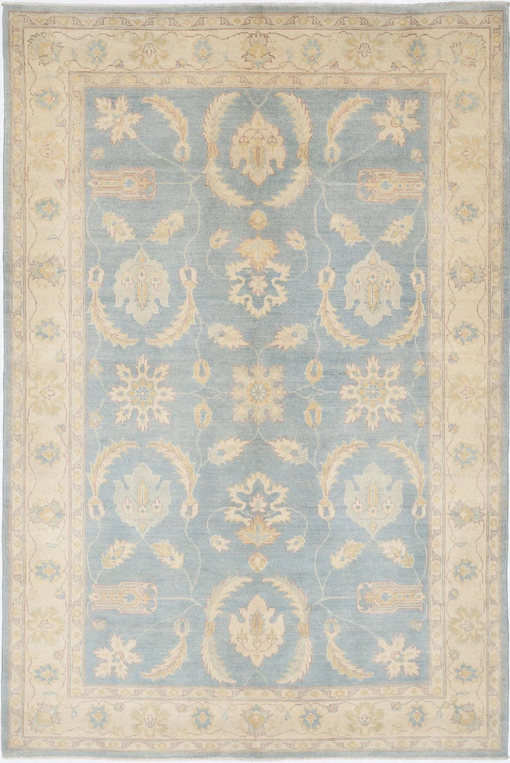 Afghan Ziegler Rug 5' 11" x 8' 10" Hand-Knotted | No. AT30751