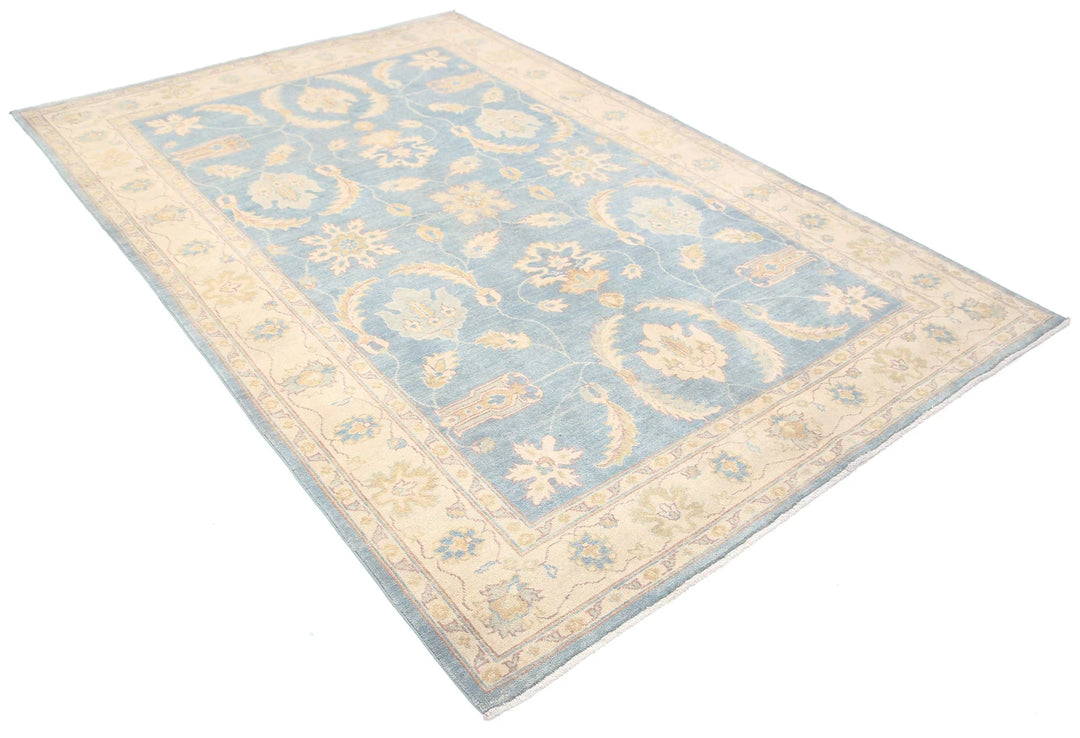 Afghan Ziegler Rug 5' 11" x 8' 10" Hand-Knotted | No. AT30751