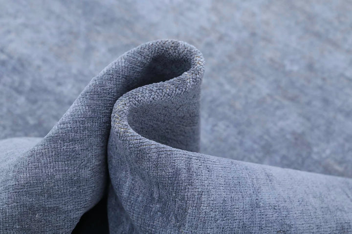 Grey Afghan Overdye Rug 8' 0" x 9' 0" Hand-Knotted | No. AT30795