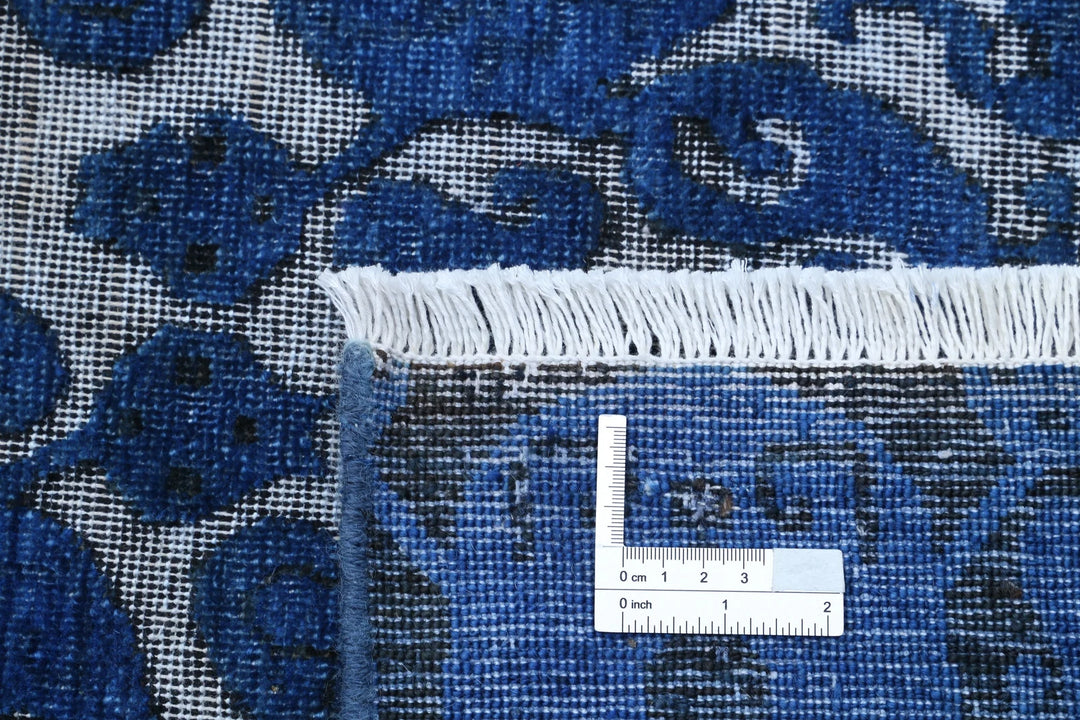 Blue Afghan Oriental Rug 8' 7" x 11' 6" Hand-Knotted | No. AT30840