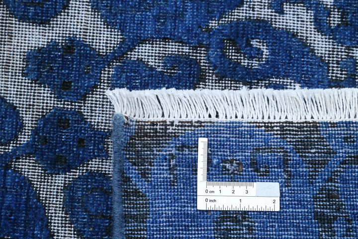 Blue Afghan Oriental Rug 8' 7" x 11' 6" Hand-Knotted | No. AT30840