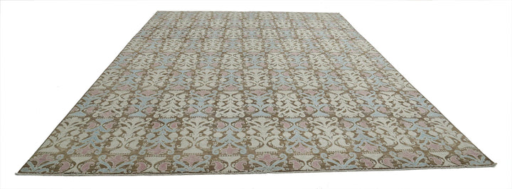 Afghan Ikat Rug 9' 9" x 13' 6" Hand-Knotted | No. AT30855