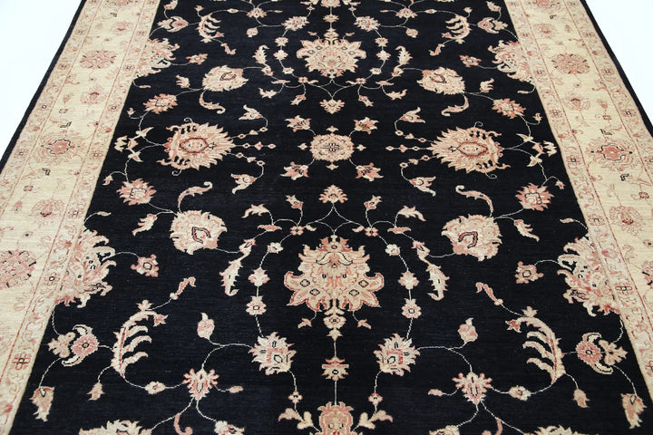 Afghan Ziegler Rug 6' 8" x 9' 4" Hand-Knotted | No. AT30995