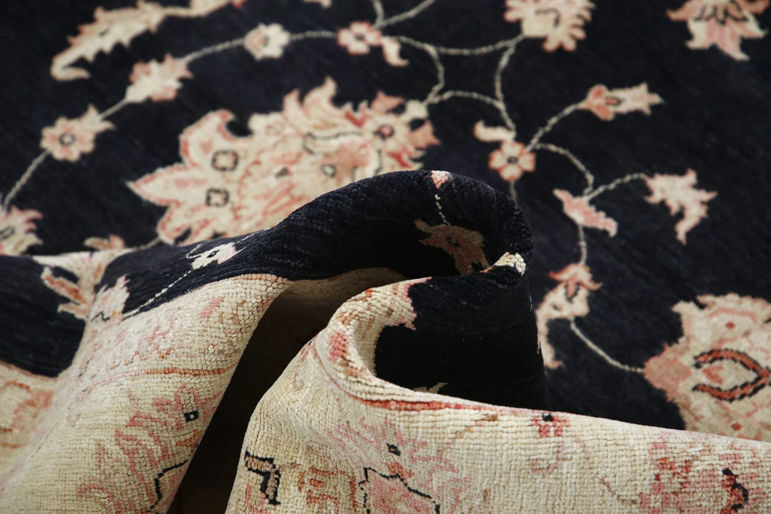 Afghan Ziegler Rug 6' 8" x 9' 4" Hand-Knotted | No. AT30995