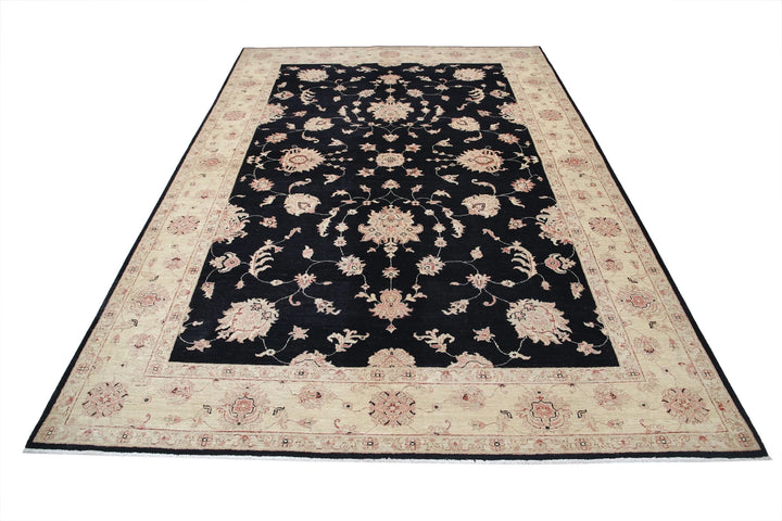 Afghan Ziegler Rug 6' 8" x 9' 4" Hand-Knotted | No. AT30995