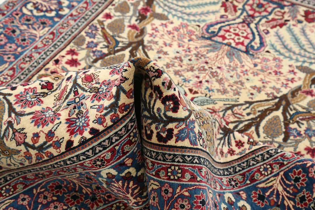 Persian Tabriz Fine Rug 4' 2" x 6' 1" Hand-Knotted | No. AT31004