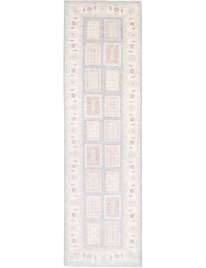 Afghan Bakhtiari Runner Rug 2' 7" x 9' 10" Hand-Knotted | No. AT31142