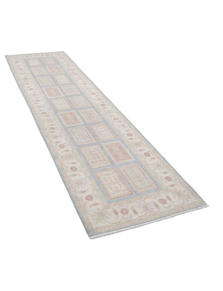 Afghan Bakhtiari Runner Rug 2' 7" x 9' 10" Hand-Knotted | No. AT31142