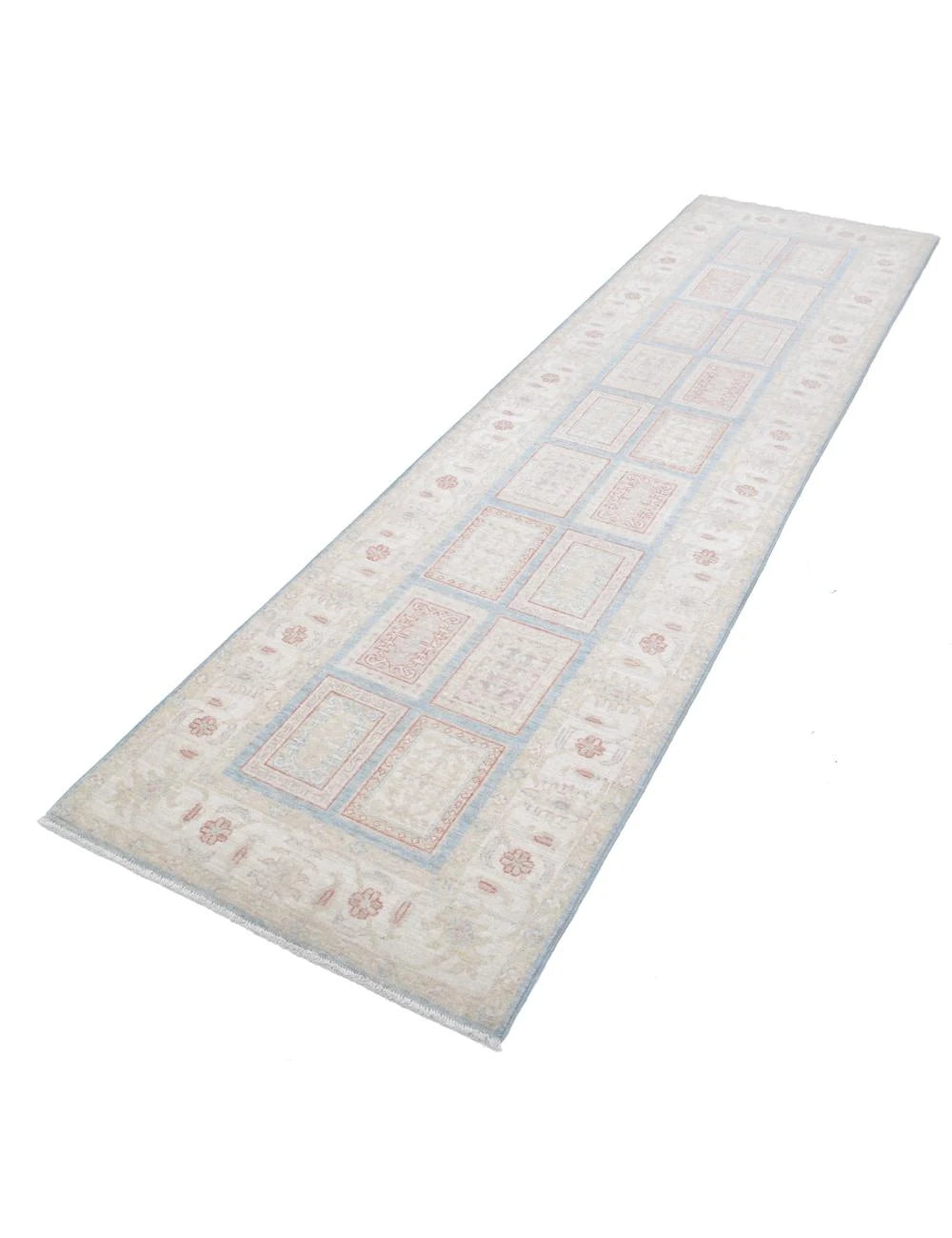 Afghan Bakhtiari Runner Rug 2' 7" x 9' 10" Hand-Knotted | No. AT31142
