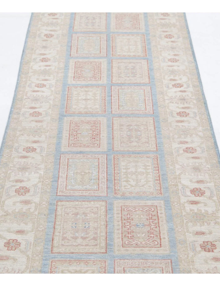 Afghan Bakhtiari Runner Rug 2' 7" x 9' 10" Hand-Knotted | No. AT31142
