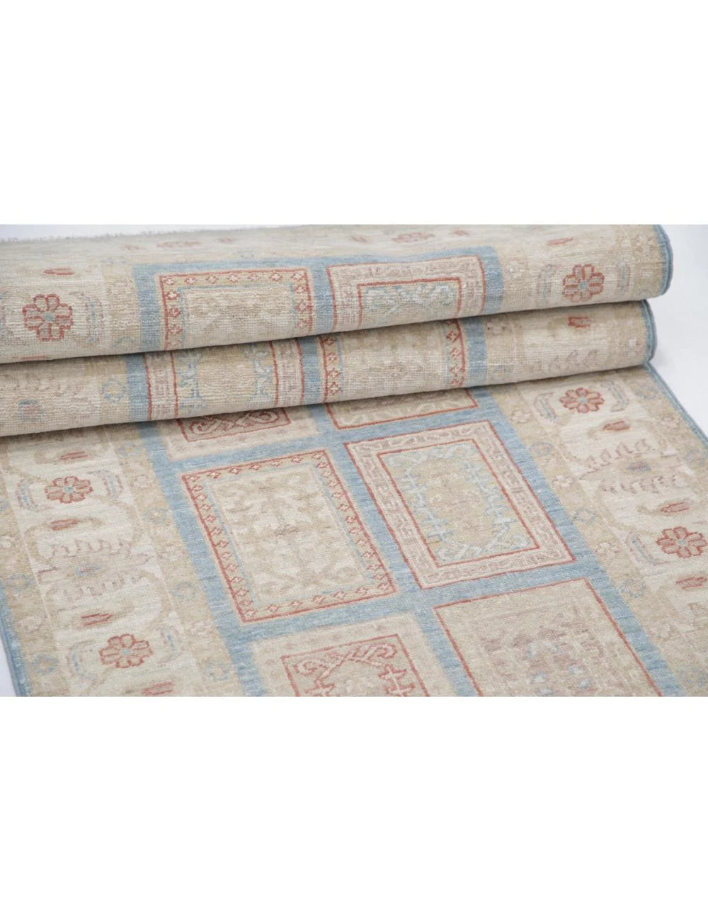 Afghan Bakhtiari Runner Rug 2' 7" x 9' 10" Hand-Knotted | No. AT31142