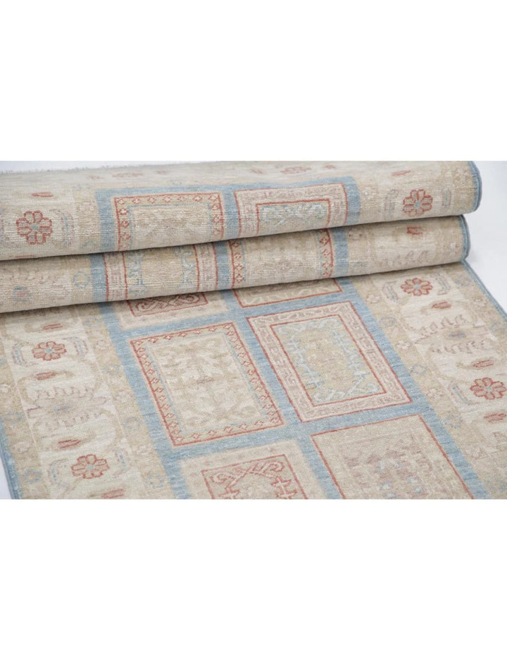 Afghan Bakhtiari Runner Rug 2' 7" x 9' 10" Hand-Knotted | No. AT31142