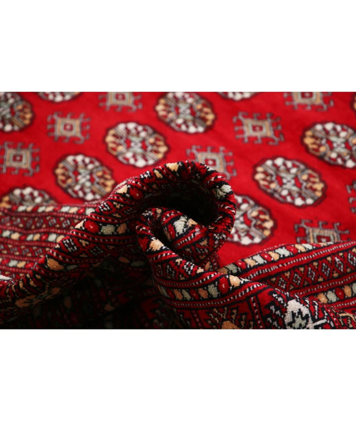 Red & Black Pakistani Bokhara Rug 12' 0" x 17' 10" Hand-Knotted | No. AT31173