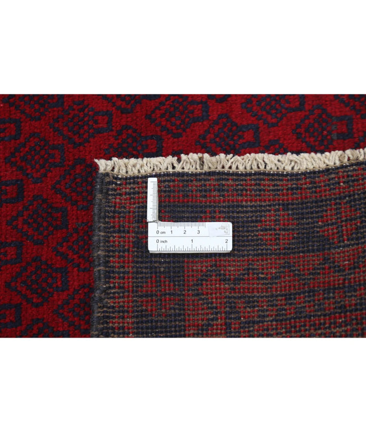 Red Afghan Tribal Rug 2' 8" x 4' 5" Hand-Knotted | No. AT31202