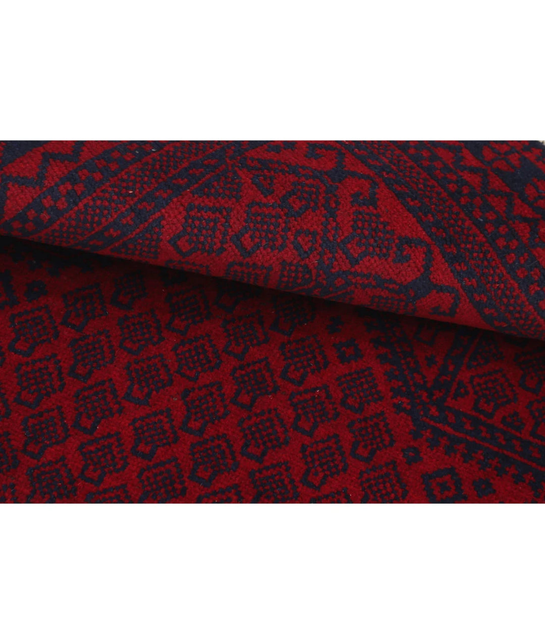 Red Afghan Tribal Rug 2' 8" x 4' 5" Hand-Knotted | No. AT31202