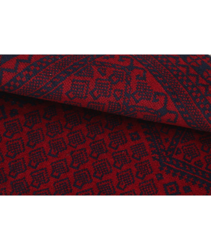 Red Afghan Tribal Rug 2' 8" x 4' 5" Hand-Knotted | No. AT31202