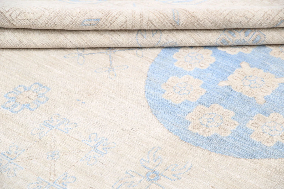 Afghan Khotan Rug 9' 10" x 14' 11" Hand-Knotted | No. AT31208