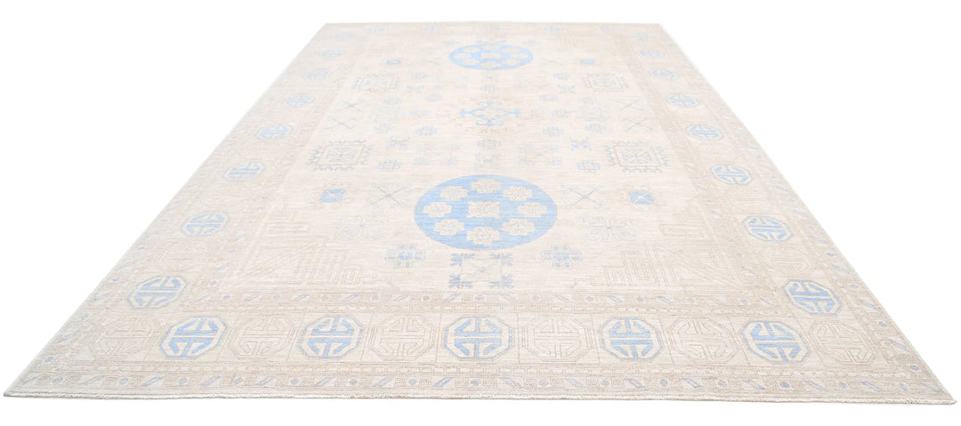 Afghan Khotan Rug 9' 10" x 14' 11" Hand-Knotted | No. AT31208