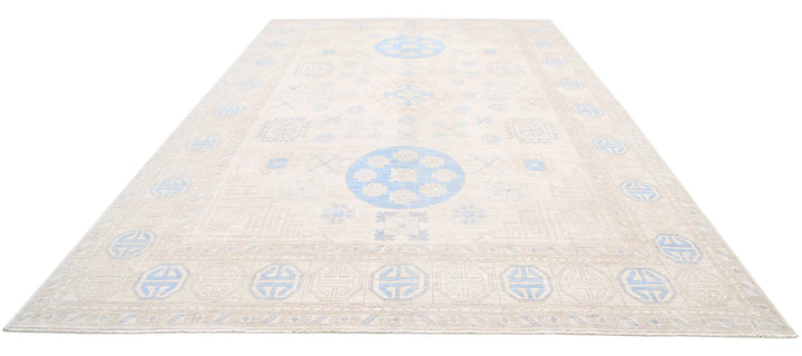 Afghan Khotan Rug 9' 10" x 14' 11" Hand-Knotted | No. AT31208