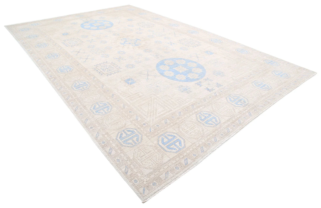 Afghan Khotan Rug 9' 10" x 14' 11" Hand-Knotted | No. AT31208