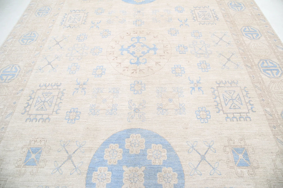 Afghan Khotan Rug 9' 10" x 14' 11" Hand-Knotted | No. AT31208