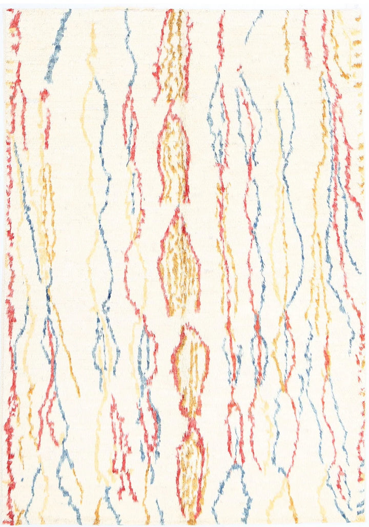 Afghan Tribal Rug 5' 0" x 7' 3" Hand-Knotted | No. AT31268