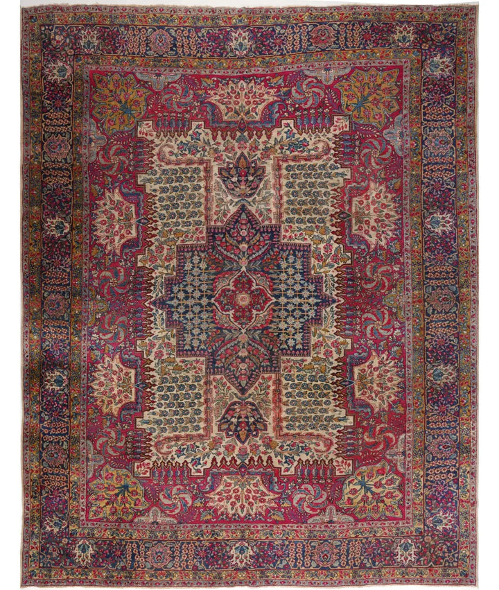 Persian Kerman Rug 8' 11" x 11' 7" Hand-Knotted | No. AT31288