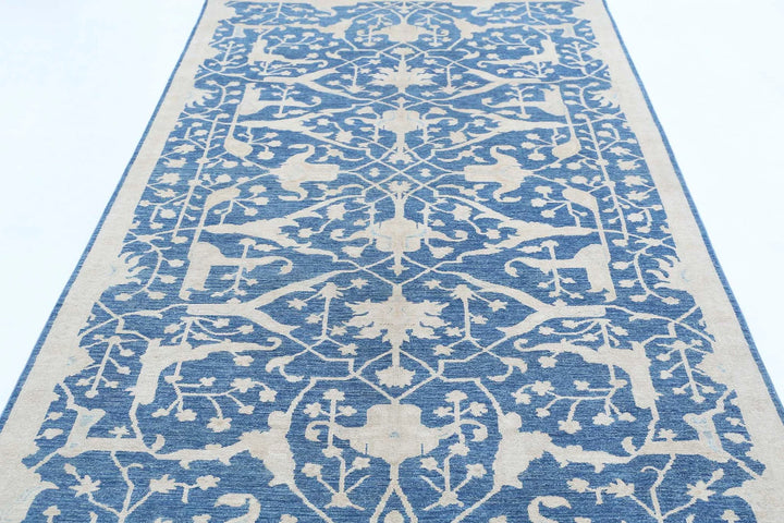 Afghan Oriental Rug 4' 11" x 9' 4" Hand-Knotted | No. AT31381