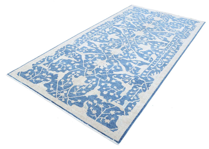 Afghan Oriental Rug 4' 11" x 9' 4" Hand-Knotted | No. AT31381