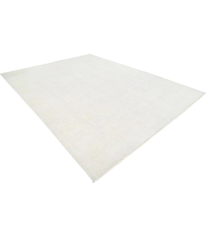 Ivory Afghan Oushak Rug 10' 1" x 13' 4" Hand-Knotted | No. AT31419