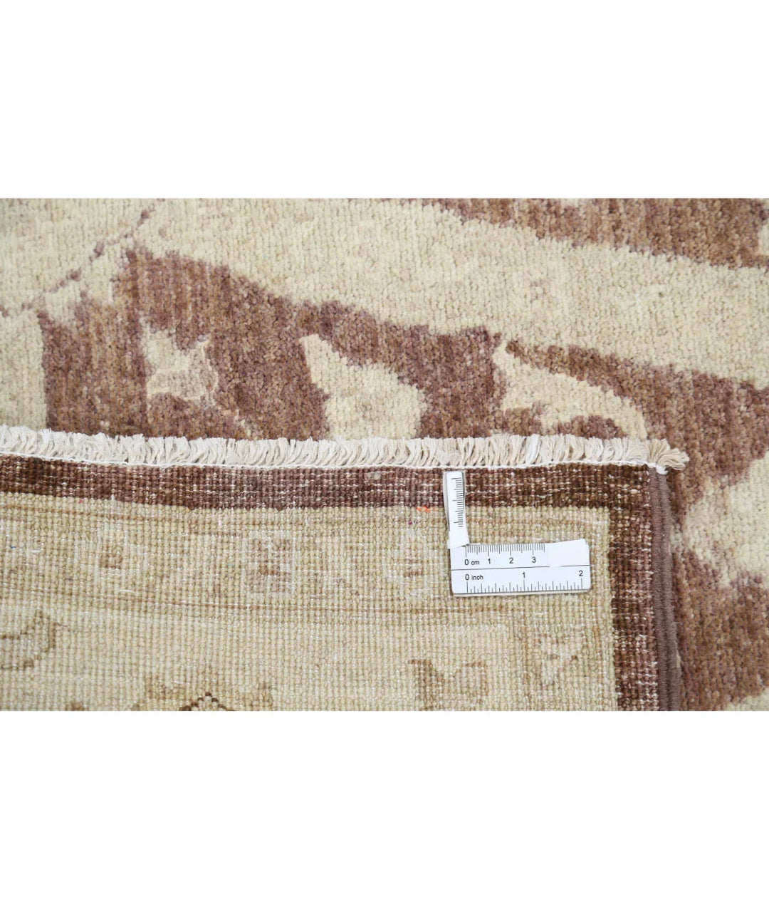 Brown Afghan Serenity Rug 3' 2" x 5' 1" Hand-Knotted | No. AT31422