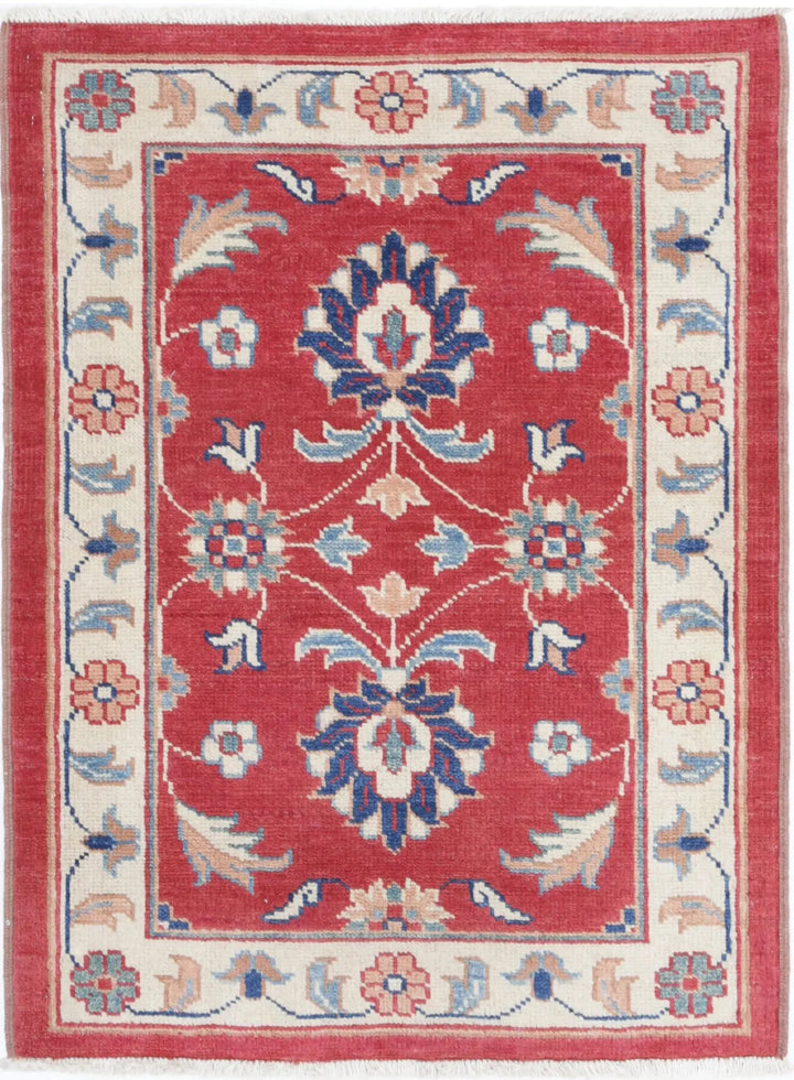 Afghan Ziegler Rug 2' 7" x 3' 6" Hand-Knotted | No. AT31479