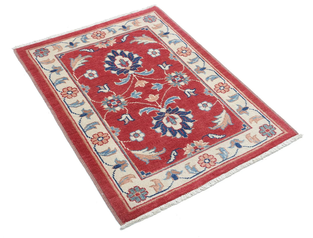 Afghan Ziegler Rug 2' 7" x 3' 6" Hand-Knotted | No. AT31479