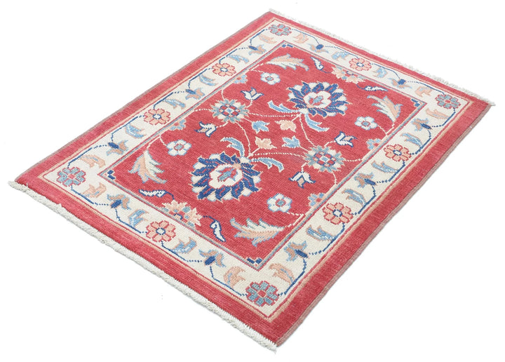 Afghan Ziegler Rug 2' 7" x 3' 6" Hand-Knotted | No. AT31479