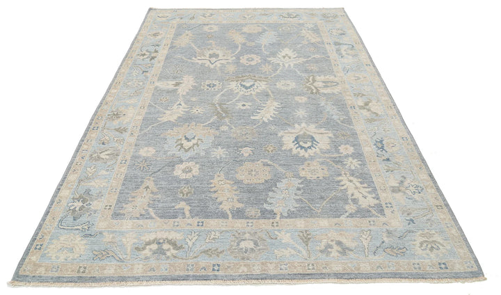 Afghan Oushak Rug 5' 10" x 9' 0" Hand-Knotted | No. AT31601