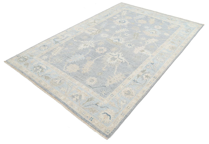 Afghan Oushak Rug 5' 10" x 9' 0" Hand-Knotted | No. AT31601