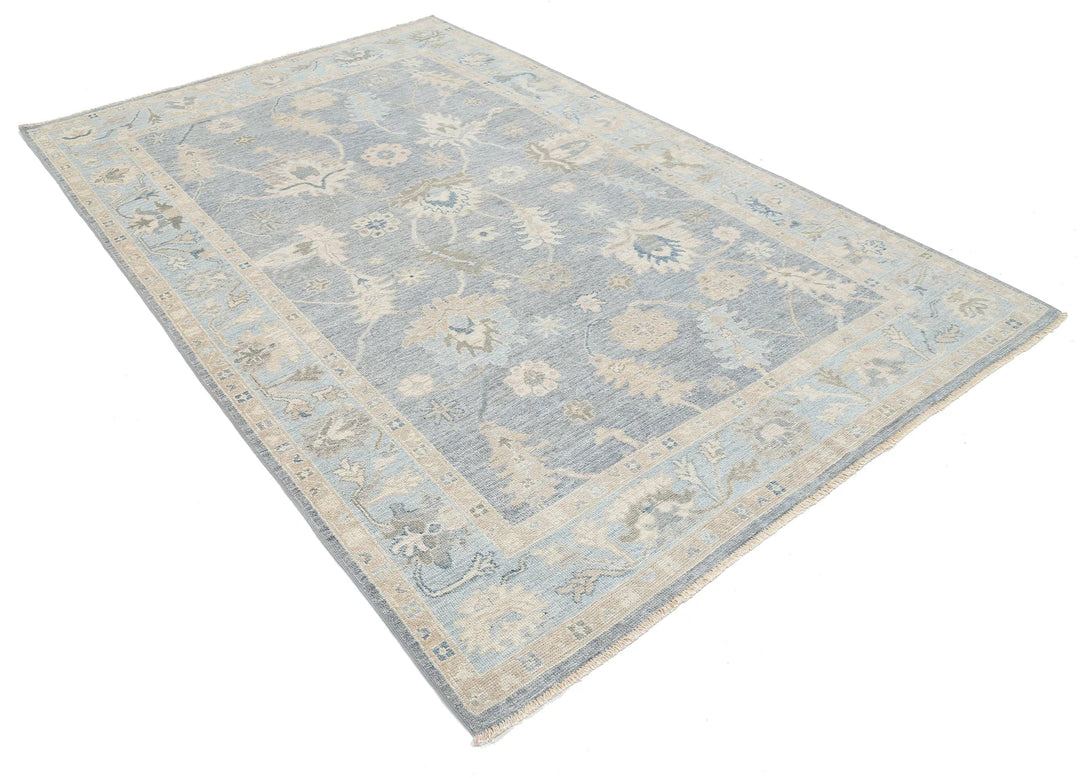 Afghan Oushak Rug 5' 10" x 9' 0" Hand-Knotted | No. AT31601