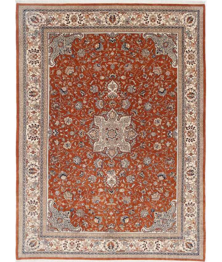 Rust Pakistani Oriental Rug 10' 2" x 13' 11" Hand-Knotted | No. AT316832