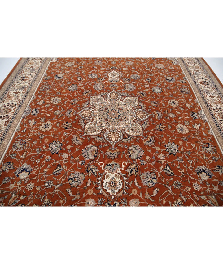 Rust Pakistani Oriental Rug 10' 2" x 13' 11" Hand-Knotted | No. AT316832