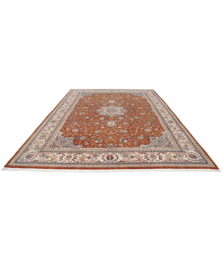 Rust Pakistani Oriental Rug 10' 2" x 13' 11" Hand-Knotted | No. AT316832