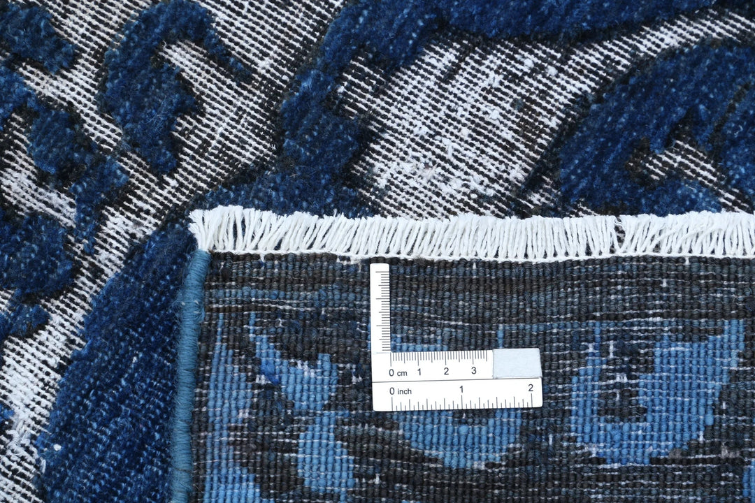 Blue Afghan Oriental Rug 9' 7" x 13' 0" Hand-Knotted | No. AT31691