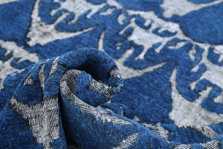 Blue Afghan Oriental Rug 9' 7" x 13' 0" Hand-Knotted | No. AT31691
