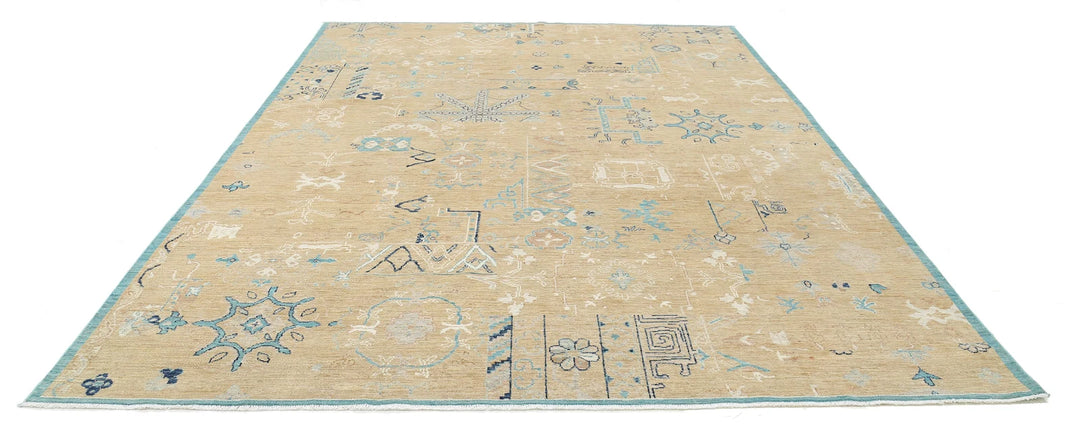 Afghan Khotan Rug 8' 10" x 12' 6" Hand-Knotted | No. AT31710