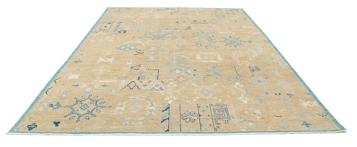 Afghan Khotan Rug 8' 10" x 12' 6" Hand-Knotted | No. AT31710