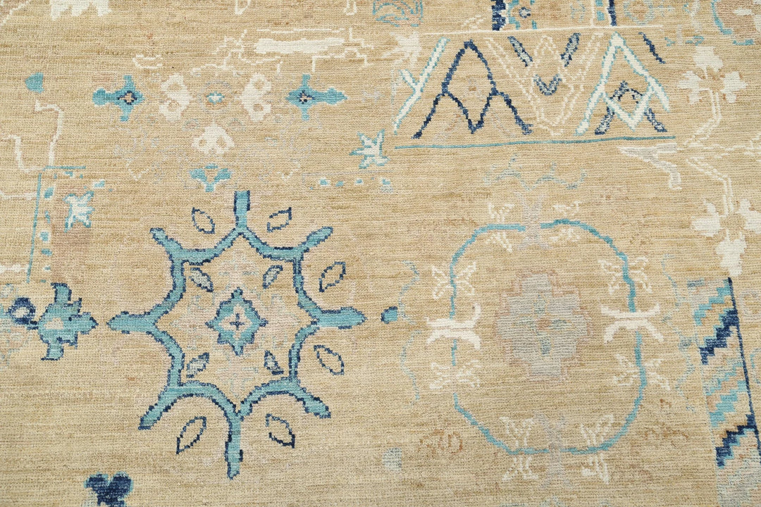 Afghan Khotan Rug 8' 10" x 12' 6" Hand-Knotted | No. AT31710