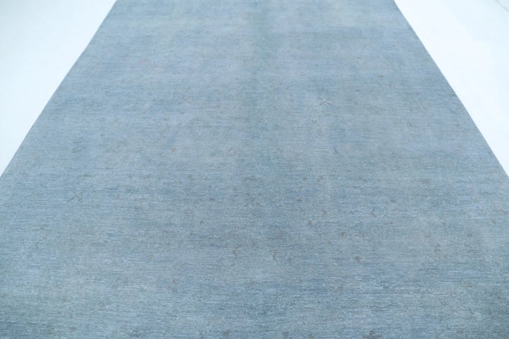 Grey Afghan Overdye Rug 8' 5" x 11' 6" Hand-Knotted | No. AT31747