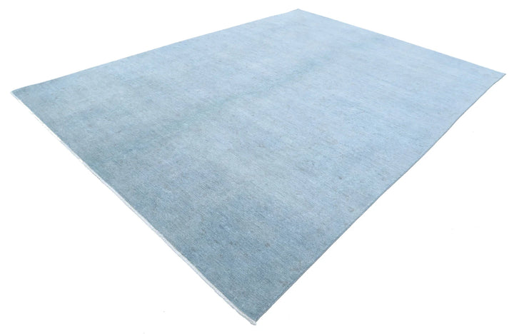 Grey Afghan Overdye Rug 8' 5" x 11' 6" Hand-Knotted | No. AT31747